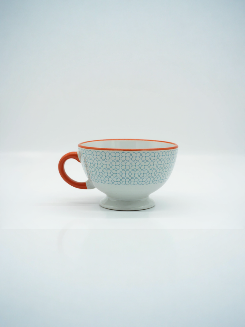 Pedestal Citrus Elegance Teacup | Gift for Tea Enthusiasts