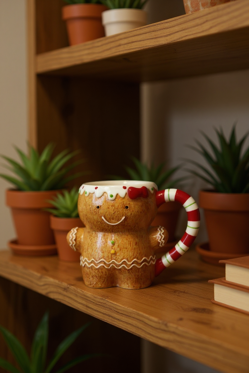 Bowtie Gingerbread Holiday Mug