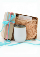 White Elegance Stemless Tumbler | Perfect for Travelling