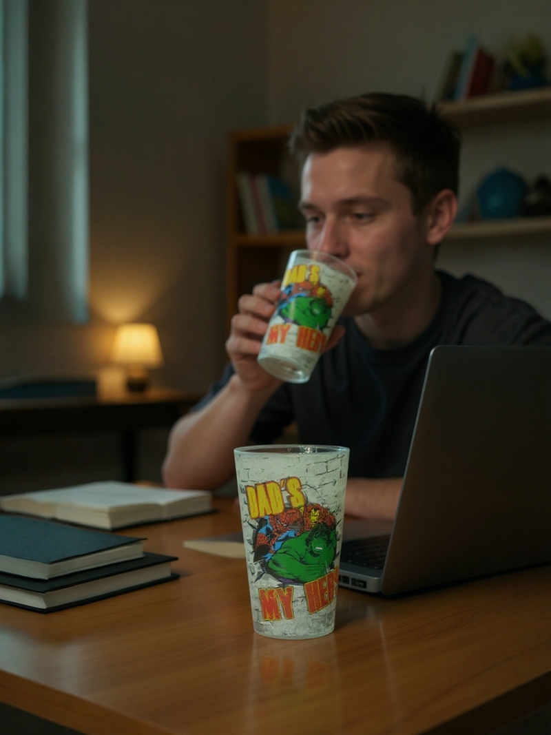 Marvel Comics 'Dad's My Hero' Durable Plastic Cup