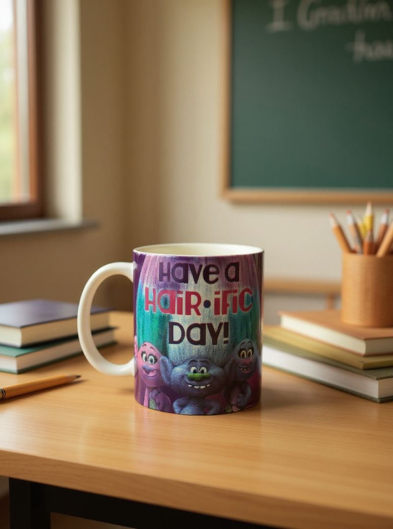 Disney Trolls Hair-ific Cheer Ceramic Mug | Gift for Trolls Fans