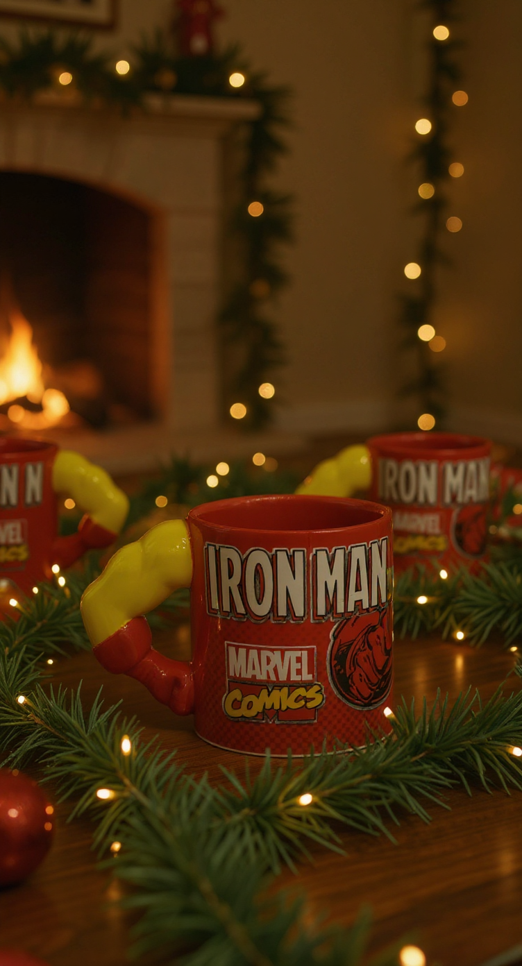 Marvel Comic Iron Man 3D Arm Handle Ceramic Mug