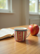 Pink &amp; Red Blossom Stripe Ceramic Mug | Gift for Floral Lovers&nbsp;