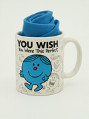 Little Miss 'You Wish You Wore This Perfect' White Ceramic Mug with Blue Socks | Gift for Style Lovers