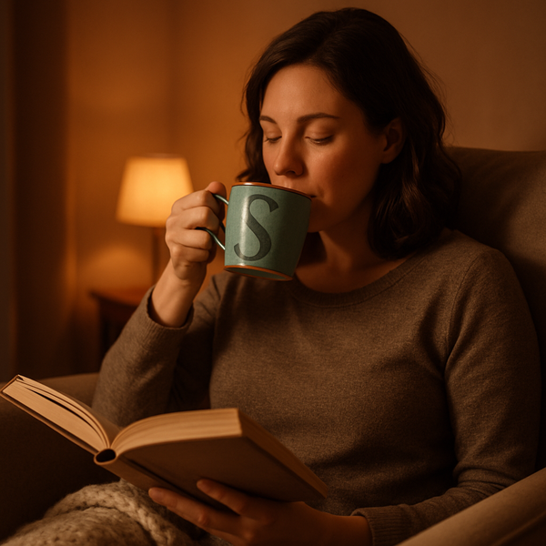 Turquoise "S" Serenity Mug