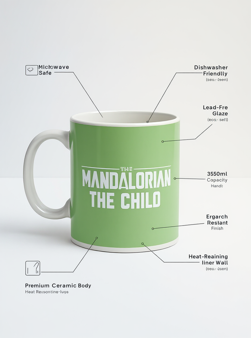 Star Wars The Mandalorian Baby Grogu Mug