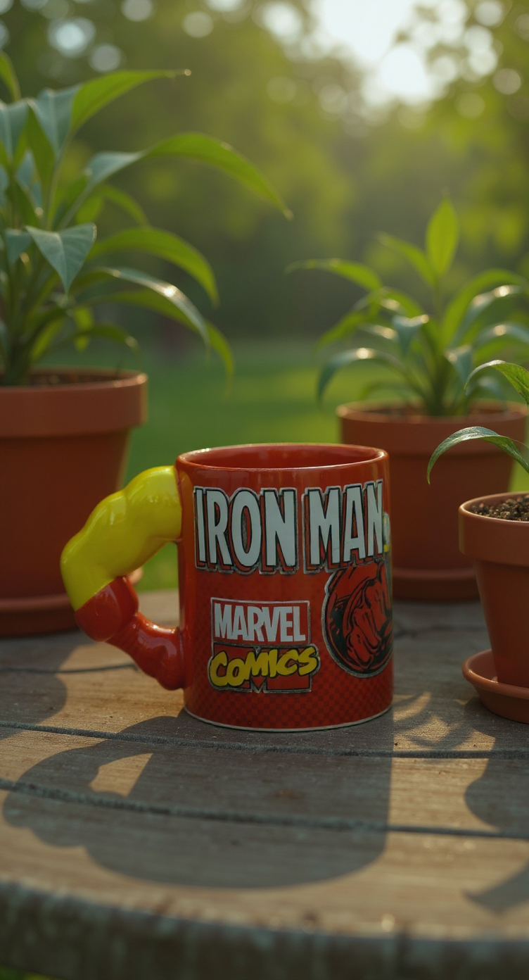 Marvel Comic Iron Man 3D Arm Handle Ceramic Mug