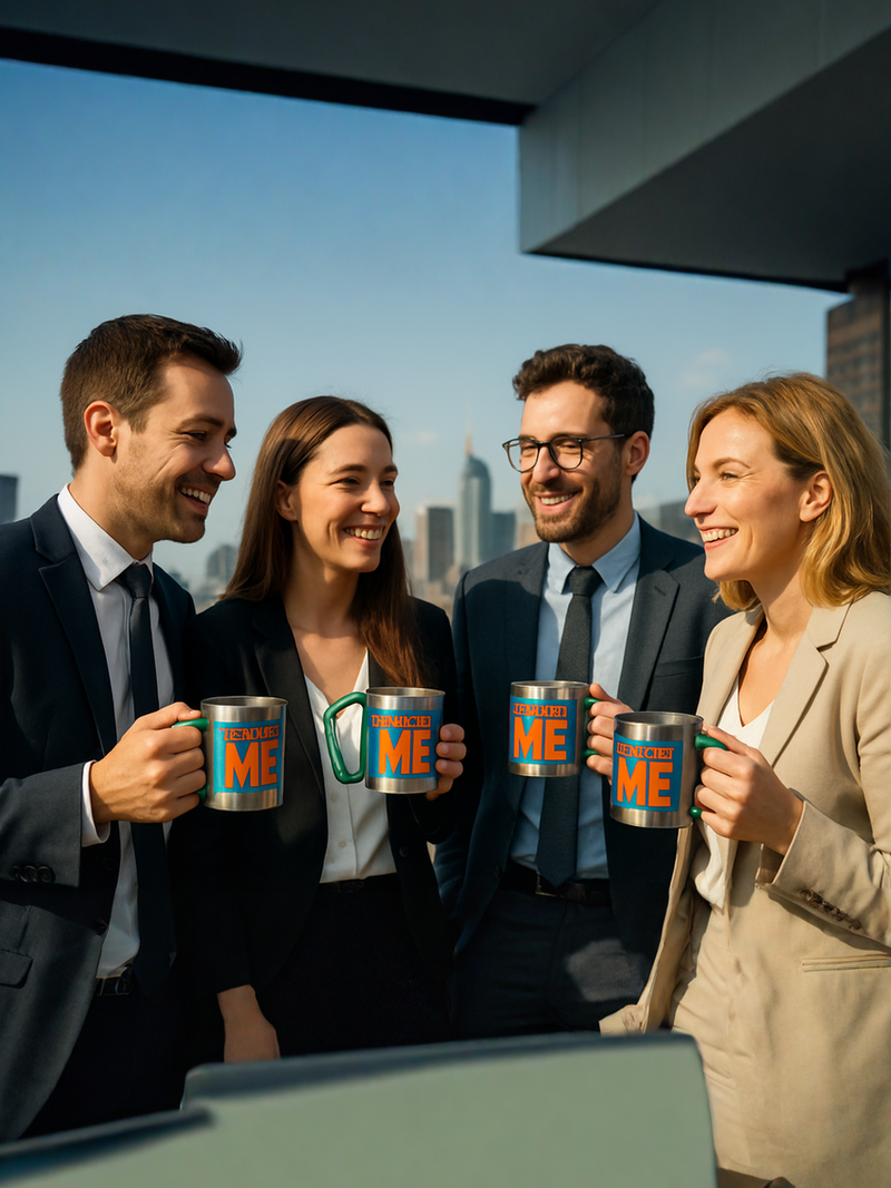 Minions Paradise Stainless Steel Carabiner Mug