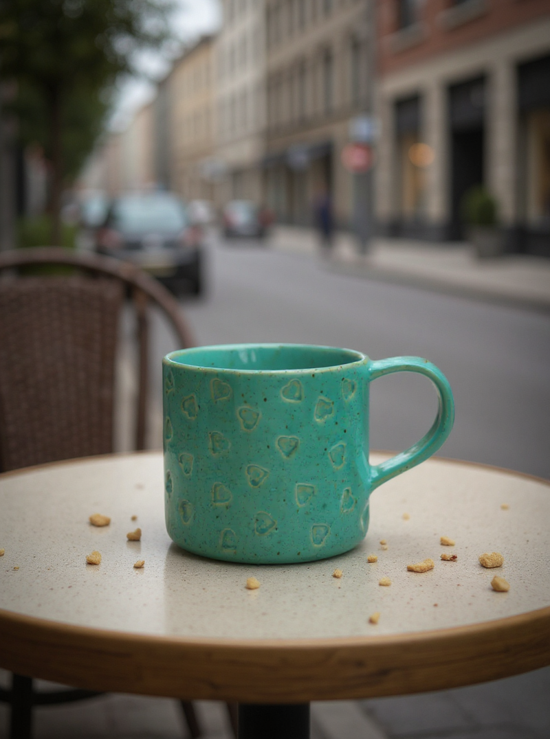 Turquoise Heart Haven Ceramic Mug | Gift for Sentiment Lovers