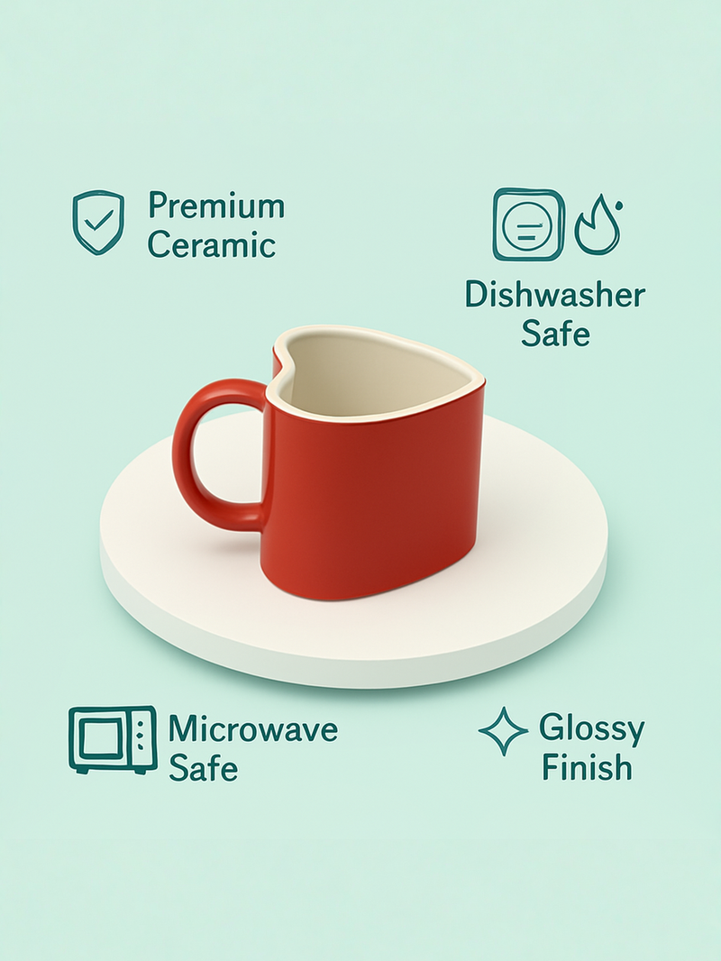 Crimson Love Ceramic Mug