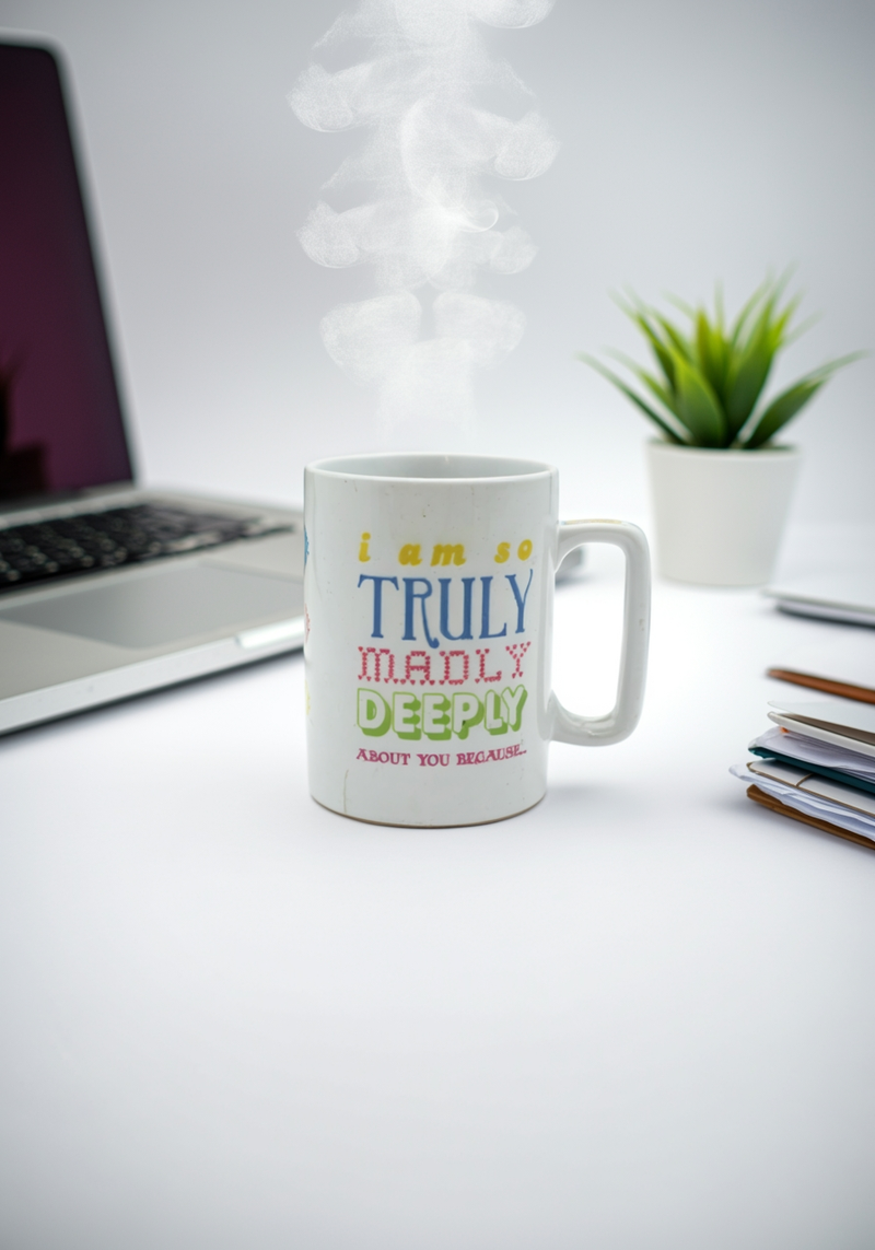 Truly Madly Deeply Love Ceramic Mug | Gift for Romantic Souls