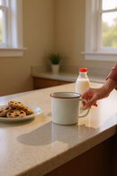 Red-Rimmed Cozy Haven Mug | Perfect for Coffee Lovers