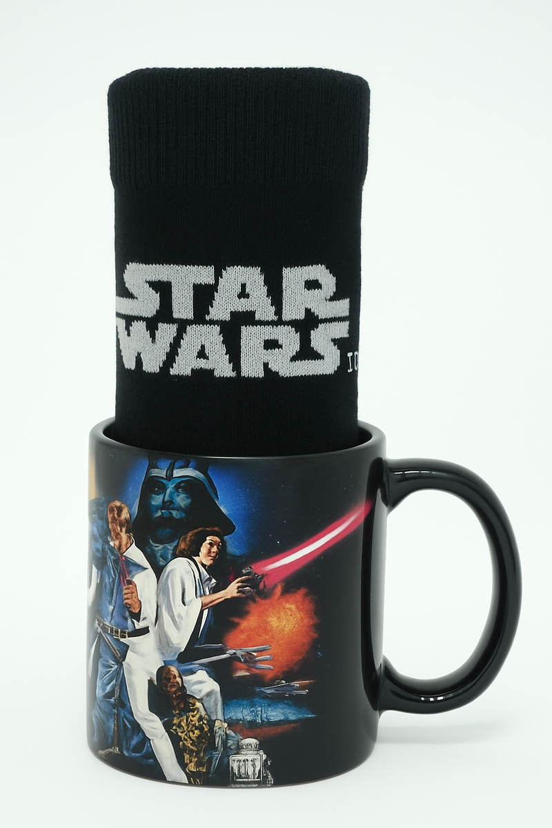 Star Wars Lightsaber Strike Mug and Logo Socks Gift Set