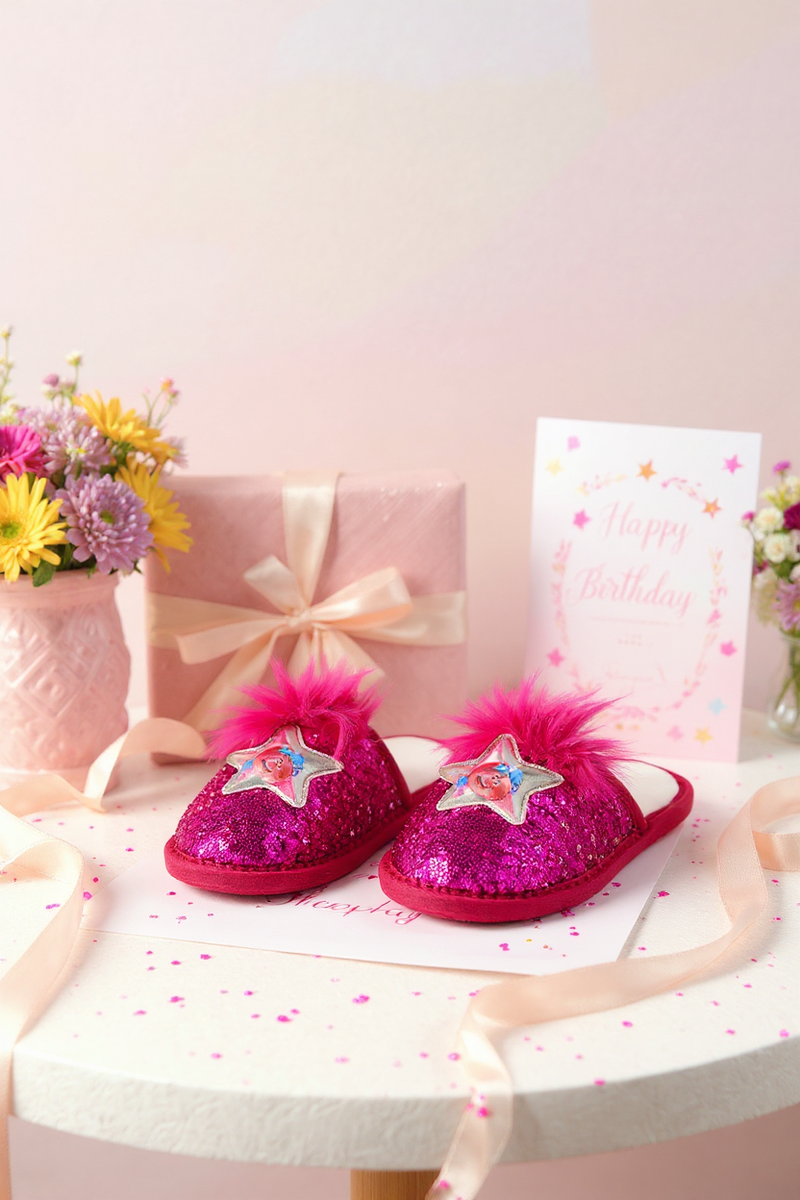 Trolls 'Sparkle &amp; Snuggle' Cozy Slippers