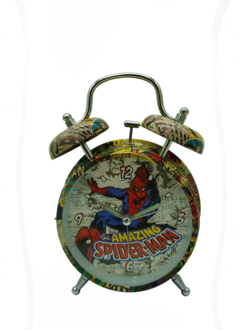 Marvel Comic Spider-Man Twin Bell Alarm Clock – Vintage Gift