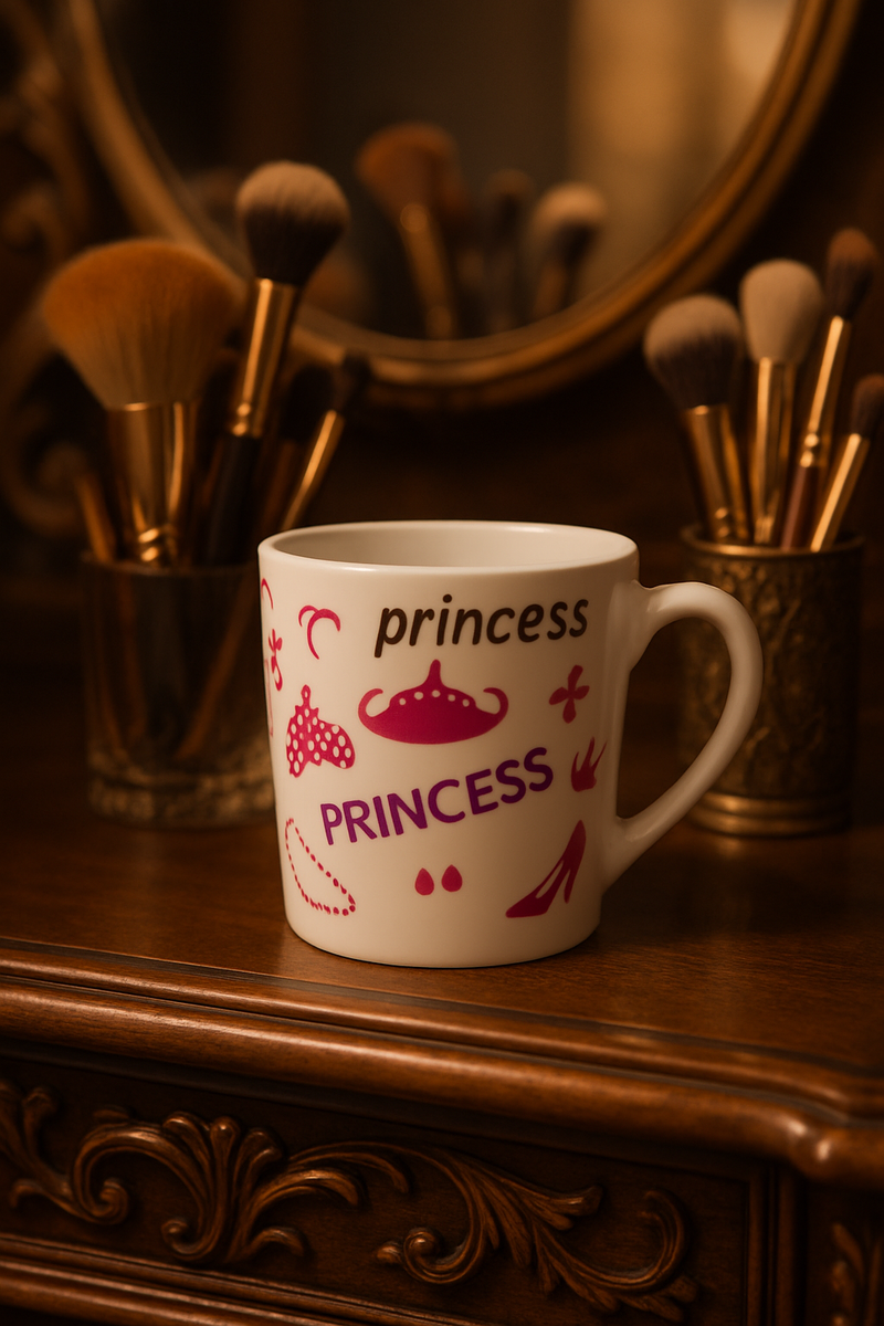 Royal Princess Elegance Ceramic Mug | Gift for Royalty Enthusiasts