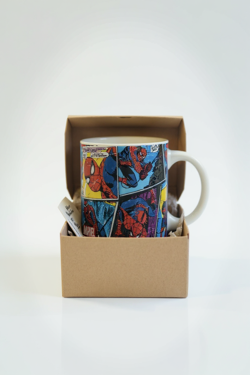 Web-Warrior Spiderman Comic Ceramic Mug | Gift for Marvel Fans
