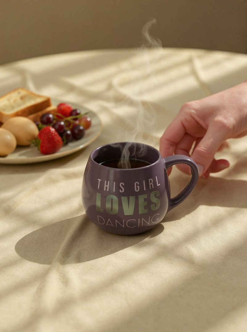 This Girl Loves Dancing Purple Ceramic Mug | Gift for Dance Enthusiasts