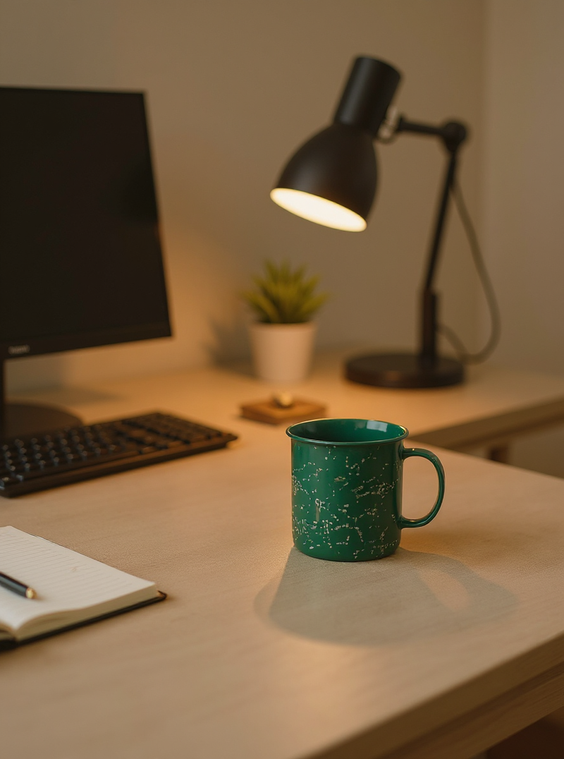 Rustic Green Speckled Wilderness Mug