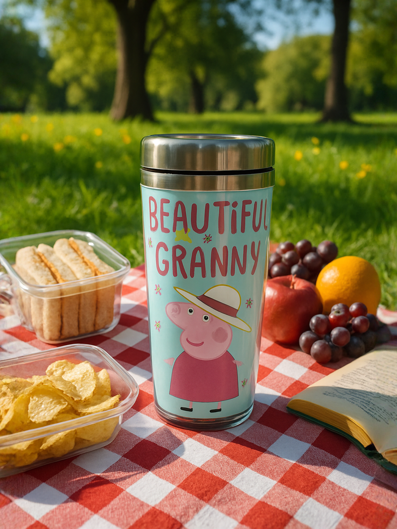 Peppa Pig Beautiful Granny Travel Tumbler | Gift for Peppa Pig Fans