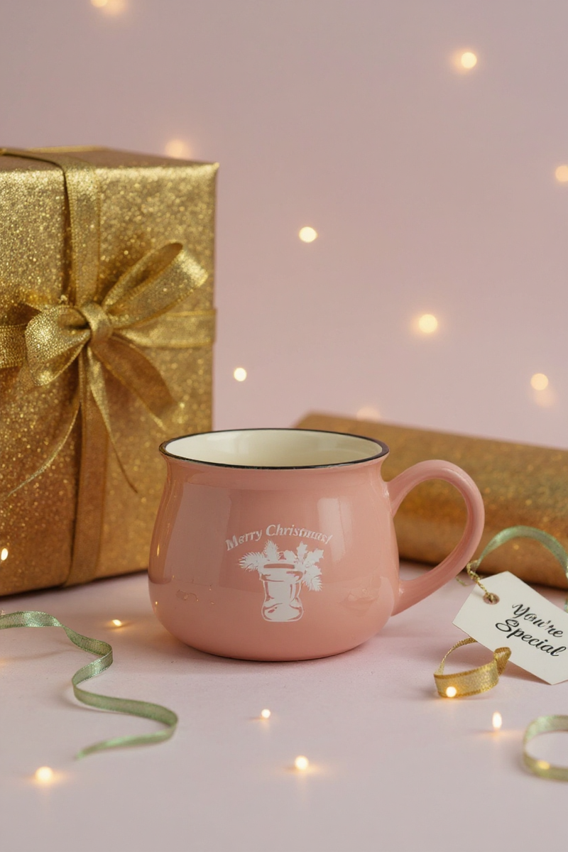 Merry Christmas Classic Pink Cheer Mug