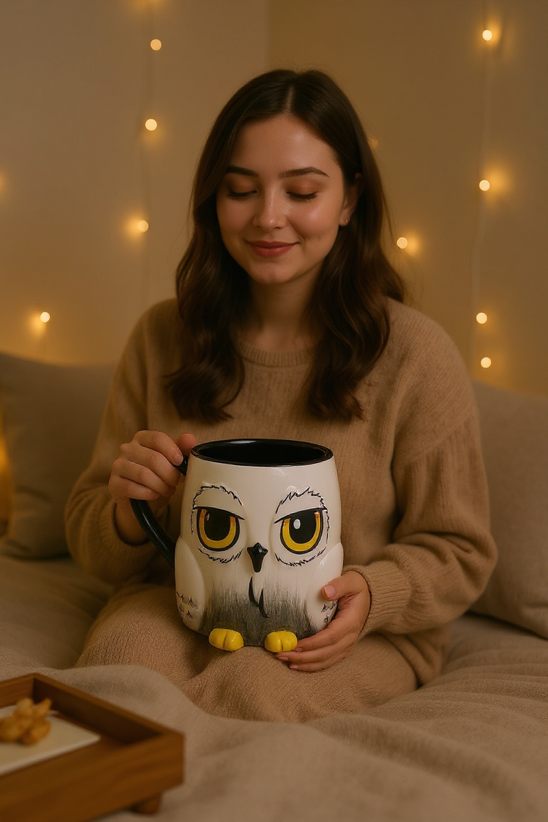 Owl Guardian 3D Ceramic Mug | Gift for Nature Lovers