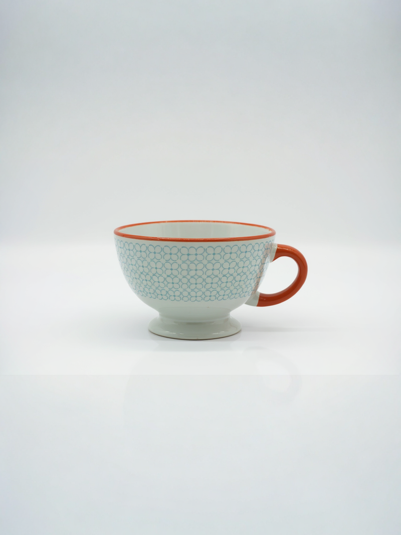 Pedestal Citrus Elegance Teacup | Gift for Tea Enthusiasts