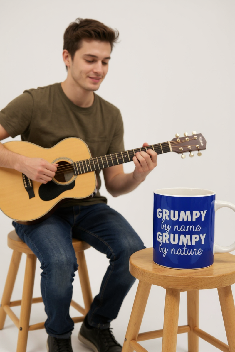 Grumpy by Name, Grumpy by Nature Ceramic Mug | Gift for Humor Lovers