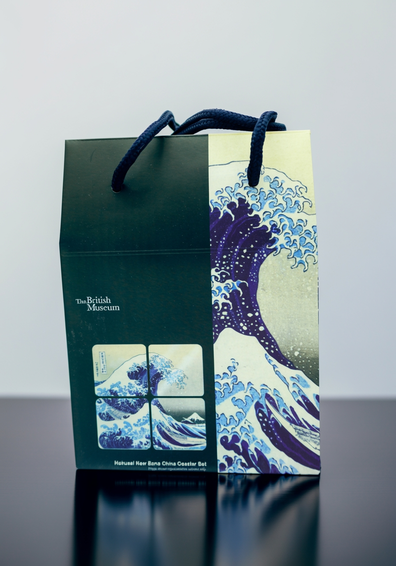 Hokusai's Wave Artistic Coaster Set