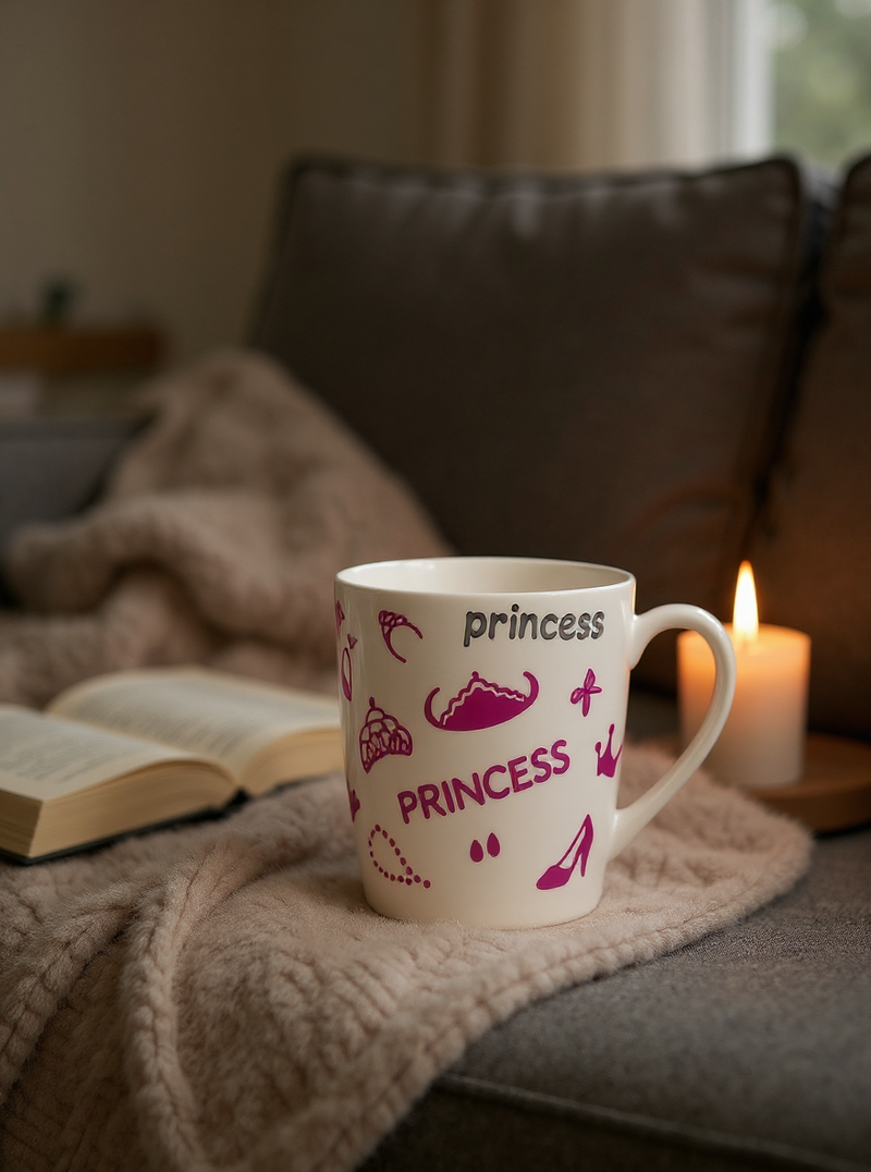 Royal Princess Elegance Ceramic Mug | Gift for Royalty Enthusiasts