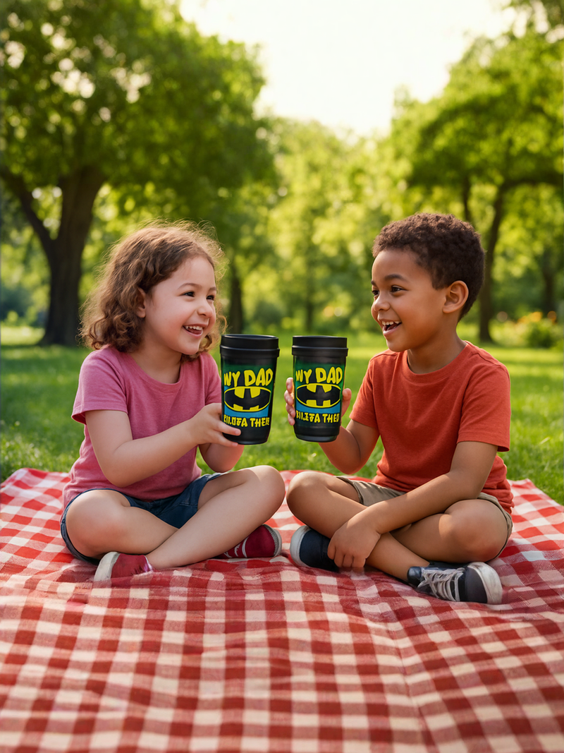 DC Batman My Dad is the World’s greatest Superhero Travel Tumbler