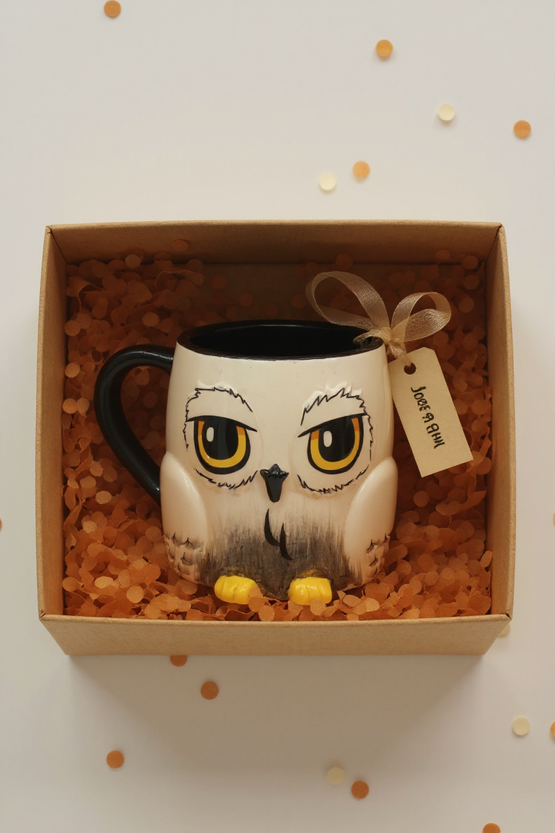 Owl Guardian 3D Ceramic Mug | Gift for Nature Lovers