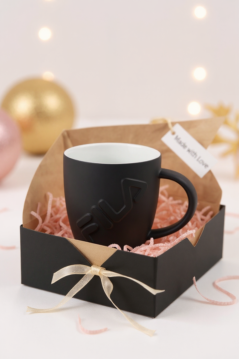 Fila Embossed Black Matte Strength Mug