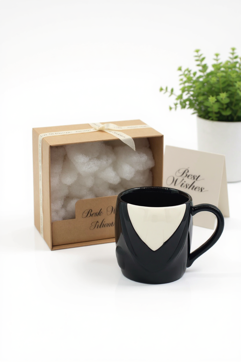 Tuxedo Elegance Ceramic Mug