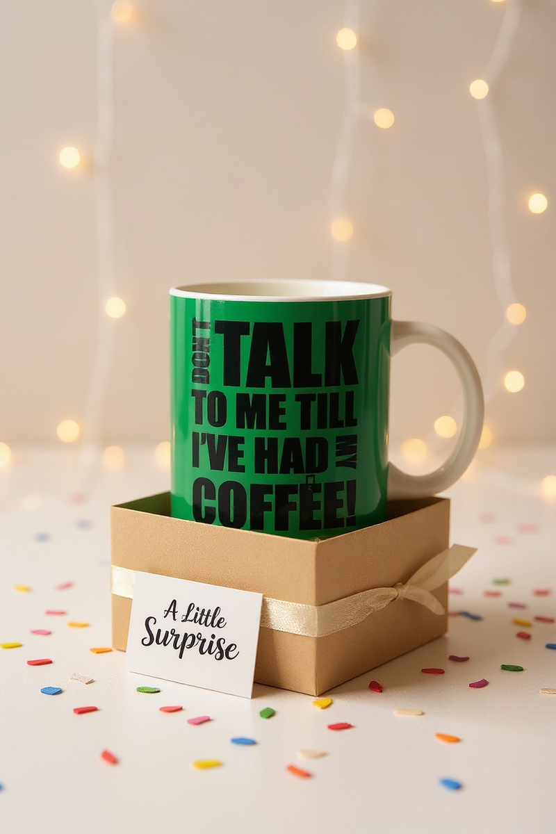 Little Miss Mr. Grumpy Green Mug