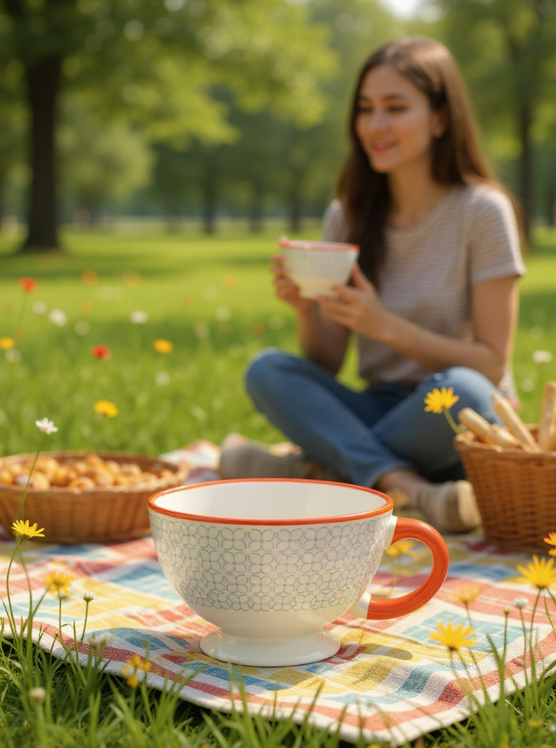 Footed Teacup Elegance Ceramic Mug | Gift for Tea Lovers