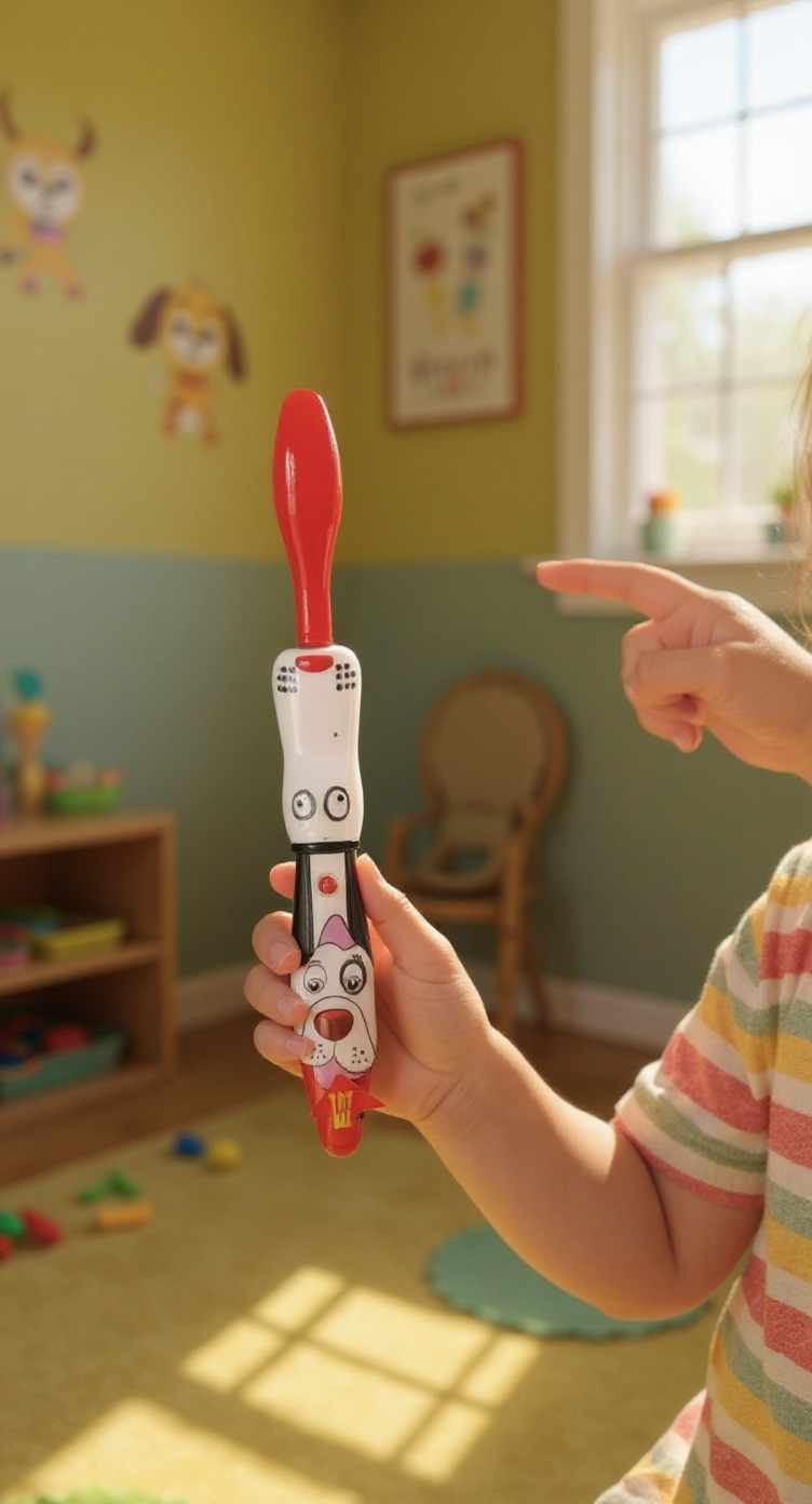 Brush Buddies Talkin Bow Wow Brewster (Dog) Toothbrush- Red