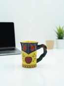Yellow &amp; Blue Apple Harvest Ceramic Mug | Gift for Fruit Lovers