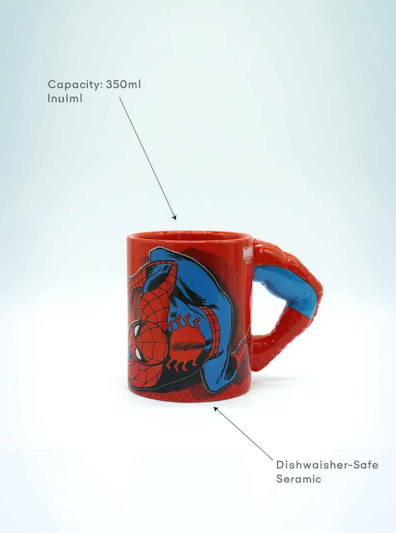 Marvel Spider-Man Web-Slinger 3D Arm Handle Ceramic Cup | Gift for Marvel Fans