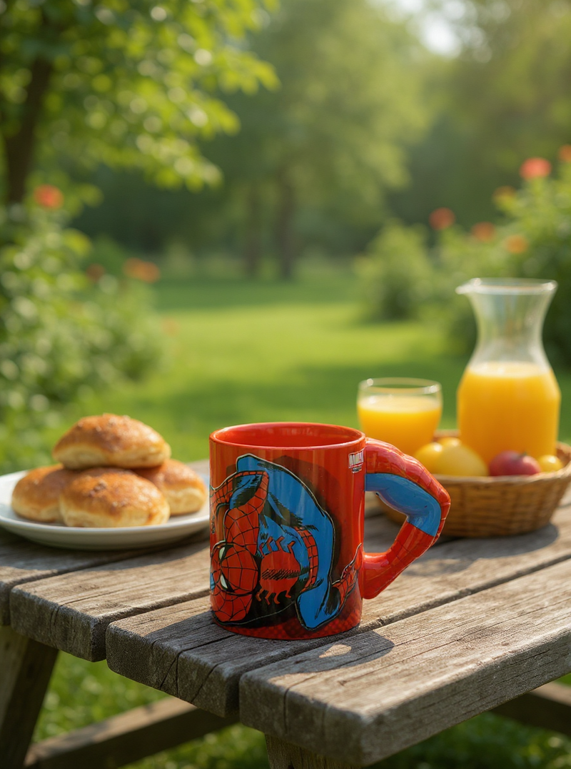 Marvel Spider-Man Web-Slinger 3D Arm Handle Ceramic Cup | Gift for Marvel Fans