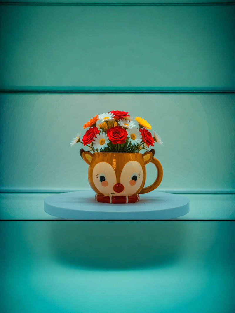 3D Reindeer Festive Ceramic Mug | Gift for Christmas Lovers