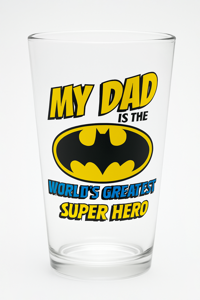 Batman 'My Dad is the World's Greatest Super Hero' Durable Glass