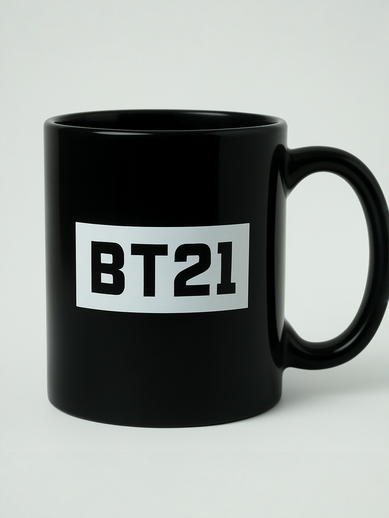 BT21 Black Logo Chic Mug