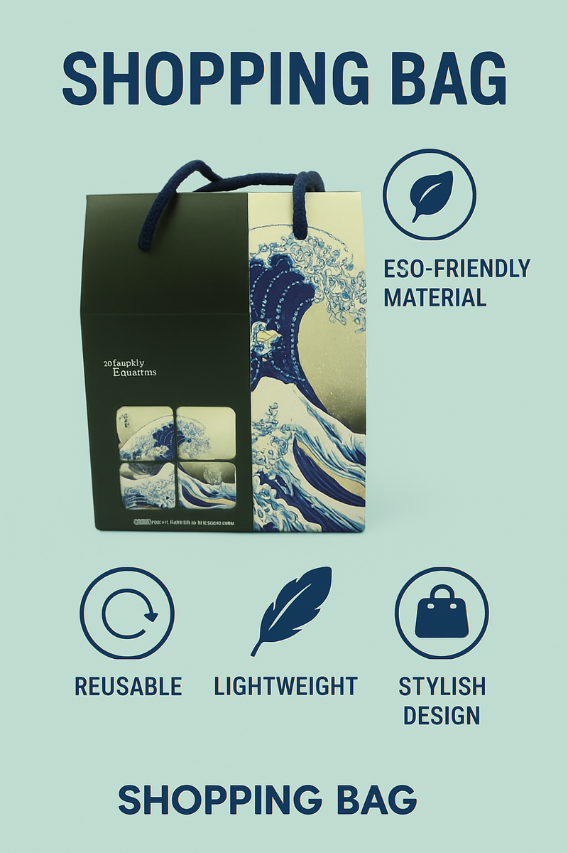 Hokusai's Wave Artistic Coaster Set