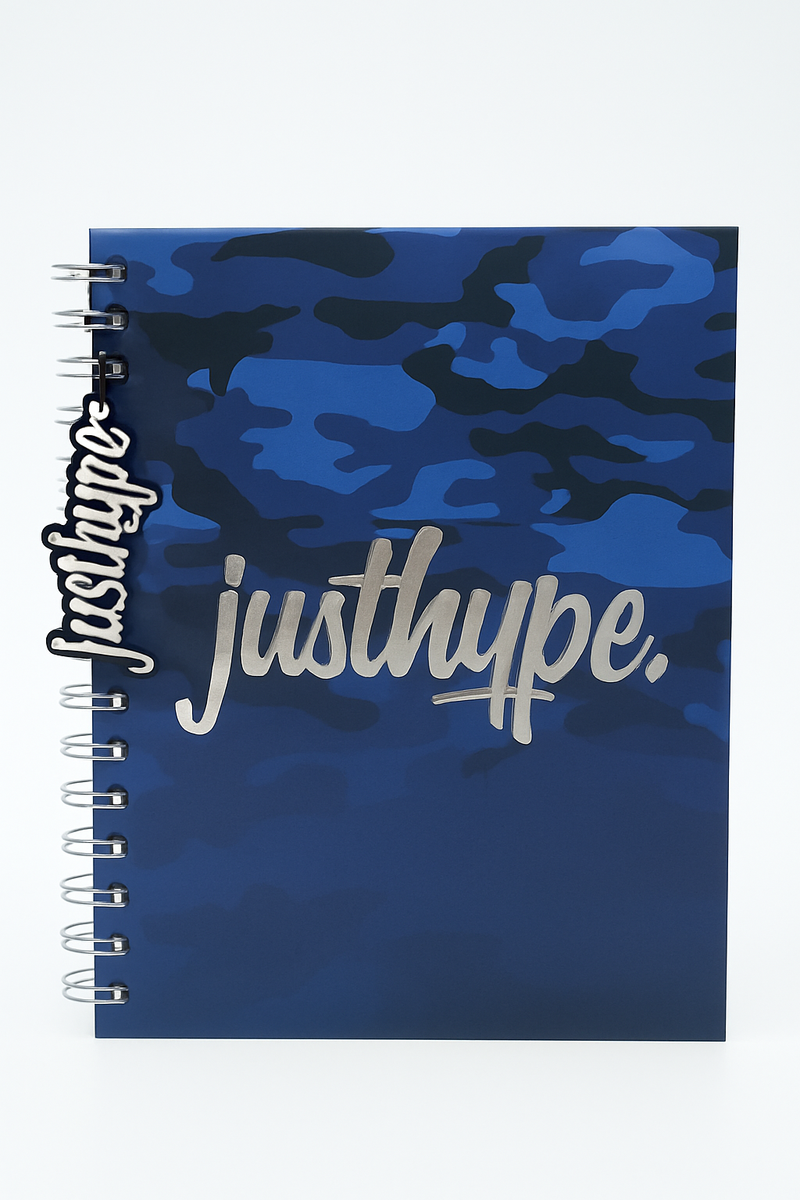 Just Hype Navy Blue Sleek Notebook