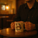 Disney Floral Bambi Deer Mug – Cute Ceramic Animal Cup Gift -Pink Interior with Blue Handle-11oz