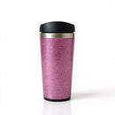 Pink Glitter Travel Mug | for Women – Stainless Steel Insulated Coffee Tumbler with Lid