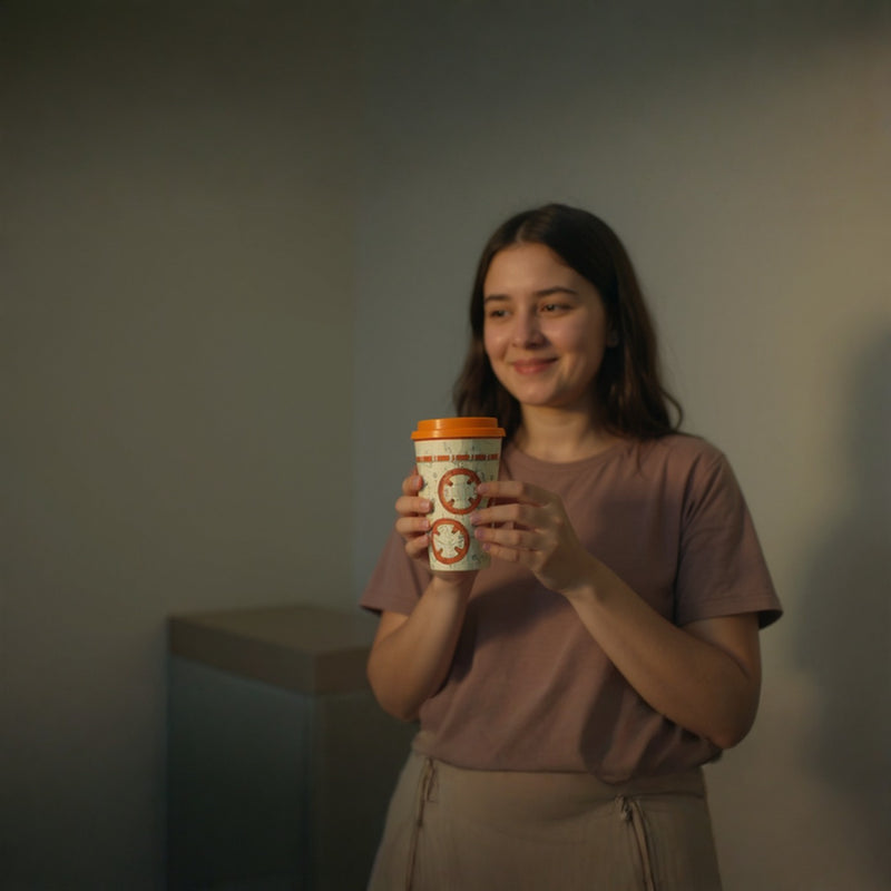 Star Wars Reusable Travel Coffee Cup – BB-8 Themed Eco-Friendly Tumbler with Lid