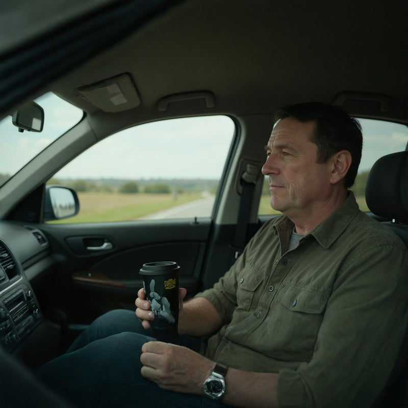 Marvel Black Travel Mug Hero Cup | Leakproof City Print | Gift Men Coffee Tumbler