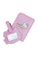 Hello Kitty Pink Passport Holder and Luggage Tag Set With Gift Box
